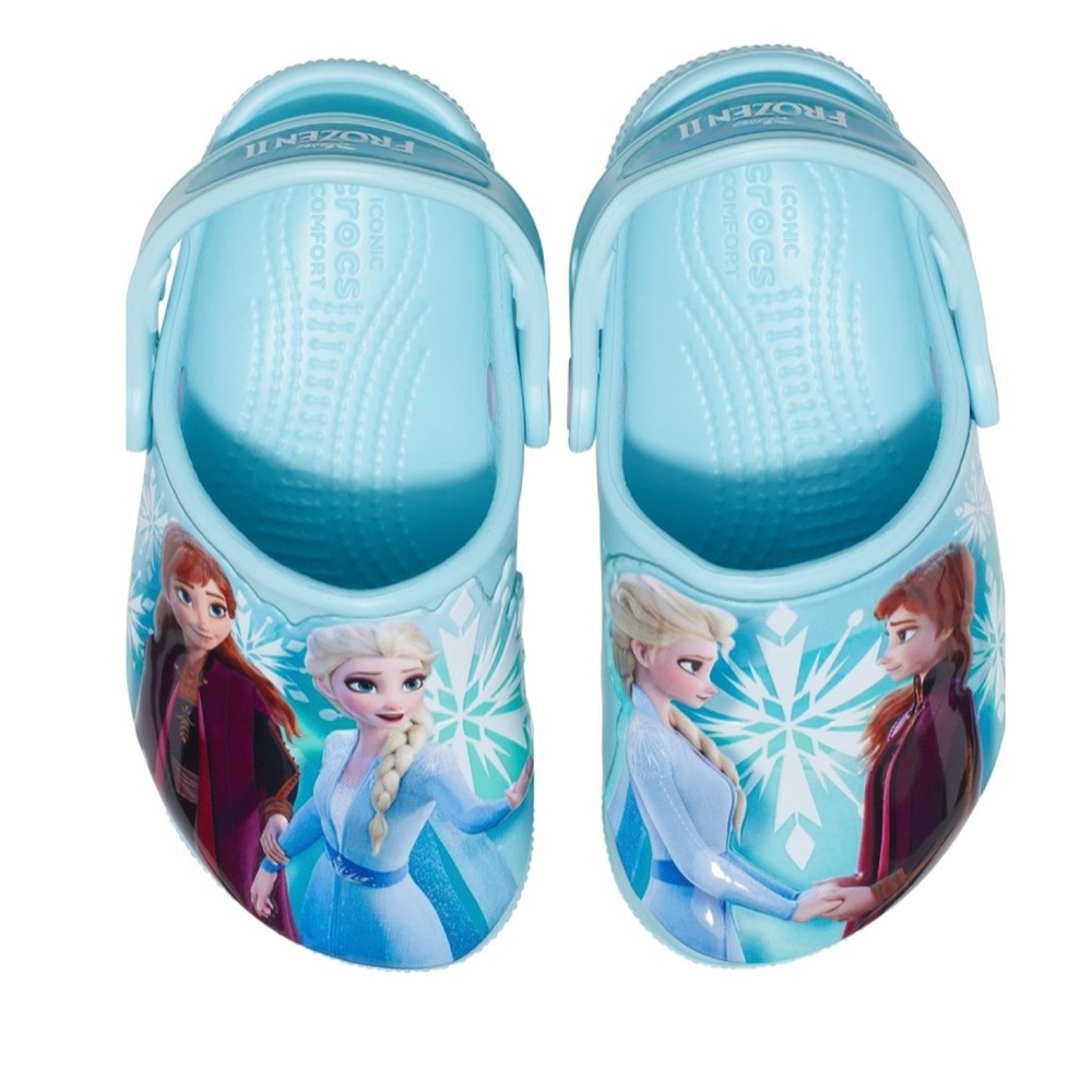 NWT Frozen 2 Girls Crocs Shoes size 3